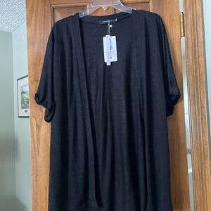 Women’s Merokety Black Open Front Cardigan